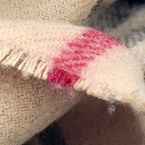 Preston & York Tan Preppy Dark Academia  Plaid Winter Scarf With Fringe - Picture 8 of 8